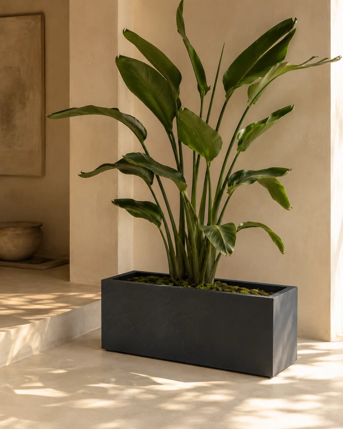 Monolito — jardinera XL efecto piedra Tenti